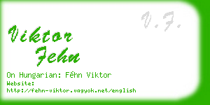 viktor fehn business card